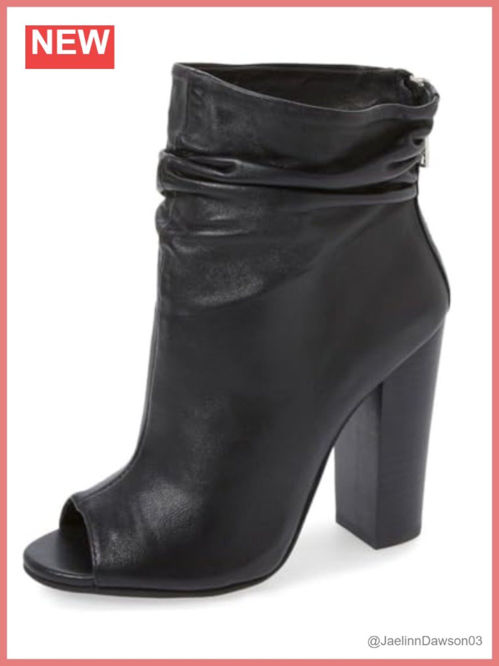 Women's Peep Toe Slouch Ankle Boots Chunky Stacked Heels Party Dress Shoes